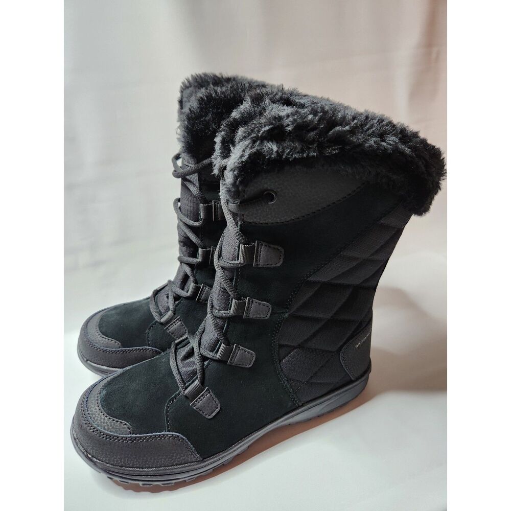 Columbia Ice Maiden II Waterproof Winter Boots Women’s 8.5 Black - Picture 2 of 10